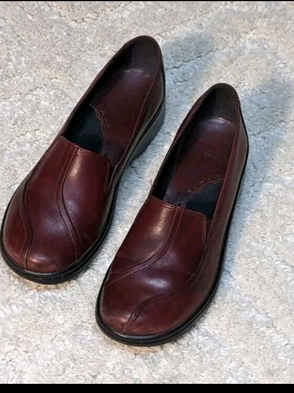 Clarks Brown Leather 70426 Slip On Shoes Loafer